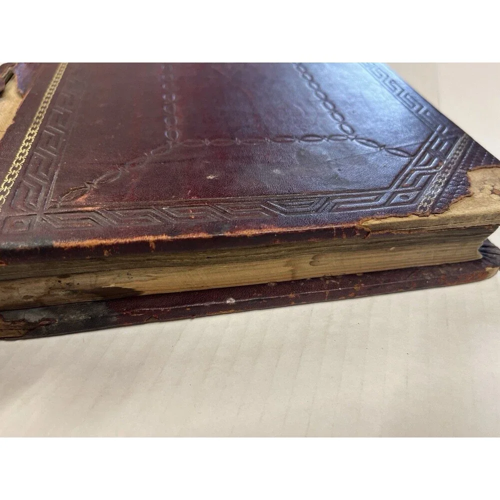 1903-1906 Leather Journal Ledger Store Ephemera Handwritten Paper Junk Journal